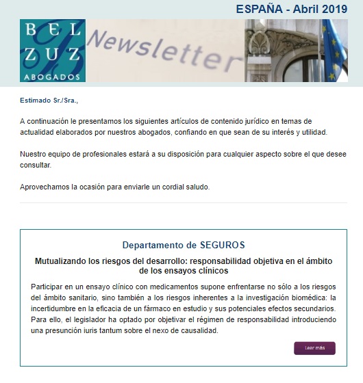 Newsletter España - Abril 2019