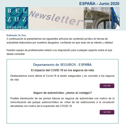 Newsletter España - Junio 2020